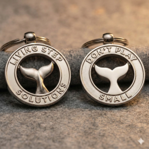 Living Steps Whale Key Ring